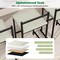 Set of 2 Stack-able Counter-Height Bar Stools with PU Leather & Footrest
